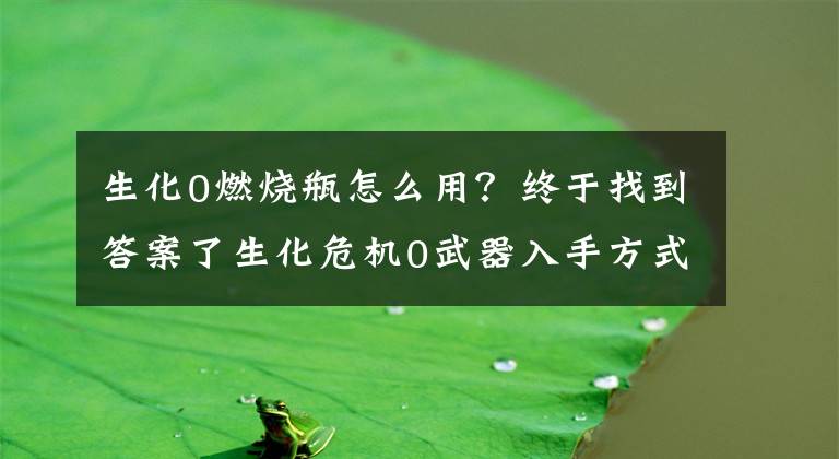 生化0燃烧瓶怎么用？终于找到答案了生化危机0武器入手方式及全武器数据