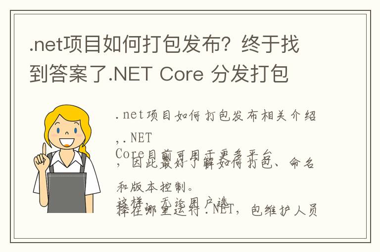 .net项目如何打包发布？终于找到答案了.NET Core 分发打包