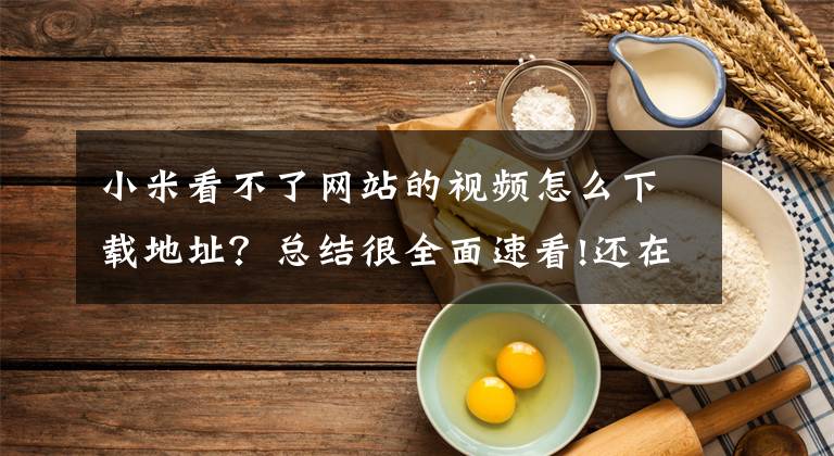 小米看不了网站的视频怎么下载地址？总结很全面速看!还在为喜欢的视频无法下载犯愁吗？一招教你下载网站视频