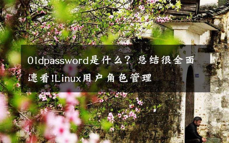 0ldpassword是什么？总结很全面速看!Linux用户角色管理