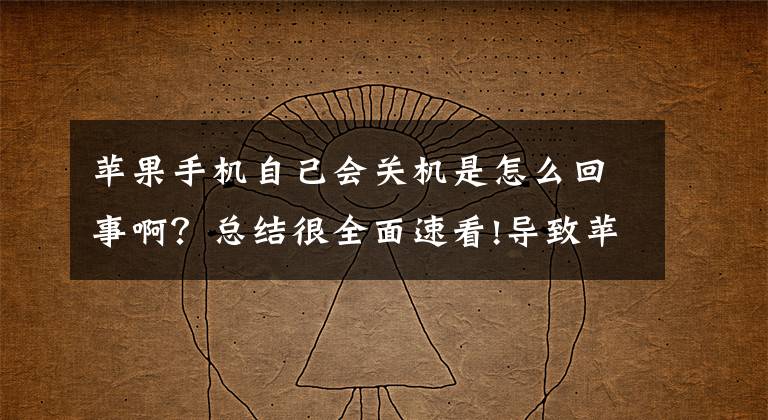 苹果手机自己会关机是怎么回事啊？总结很全面速看!导致苹果手机性能下降的几个关键问题和解决方案