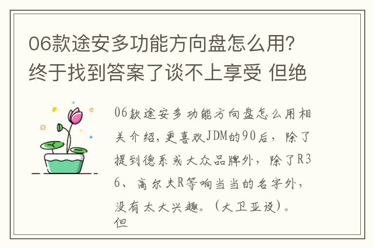 06款途安多功能方向盘怎么用？终于找到答案了谈不上享受 但绝对是生活 试驾上汽大众途安L