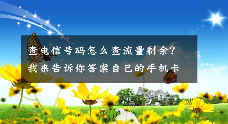 查电信号码怎么查流量剩余？我来告诉你答案自己的手机卡怎么变成别人的了？三大运营商提醒，这种情况要注意