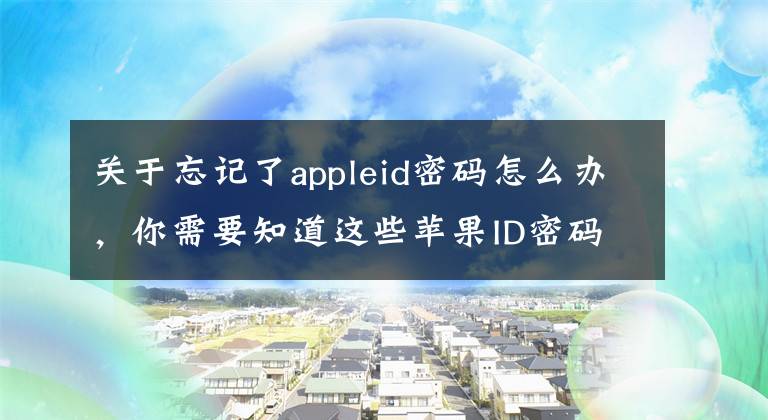 关于忘记了appleid密码怎么办，你需要知道这些苹果ID密码忘记应如何解决