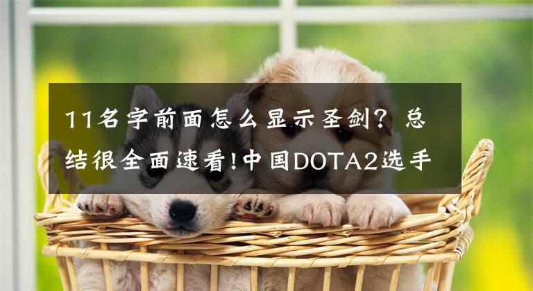 11名字前面怎么显示圣剑？总结很全面速看!中国DOTA2选手有多牛？为LGD效力五年，斩获10413个人头