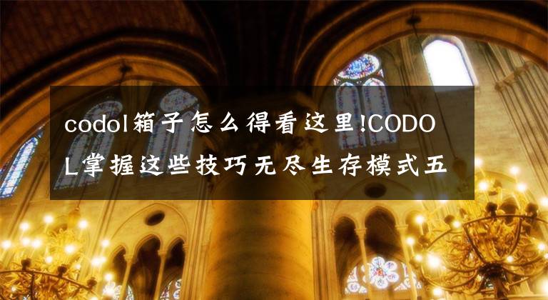 codol箱子怎么得看这里!CODOL掌握这些技巧无尽生存模式五箱子不是梦