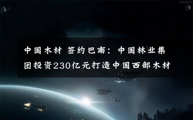 中国木材 签约巴南：中国林业集团投资230亿元打造中国西部木材贸易港