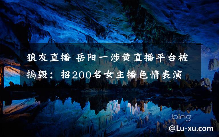 狼友直播 岳阳一涉黄直播平台被捣毁：招200名女主播色情表演 营业额月超50万