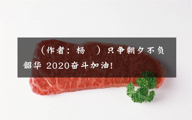 颺 （作者：杨颺）只争朝夕不负韶华 2020奋斗加油!