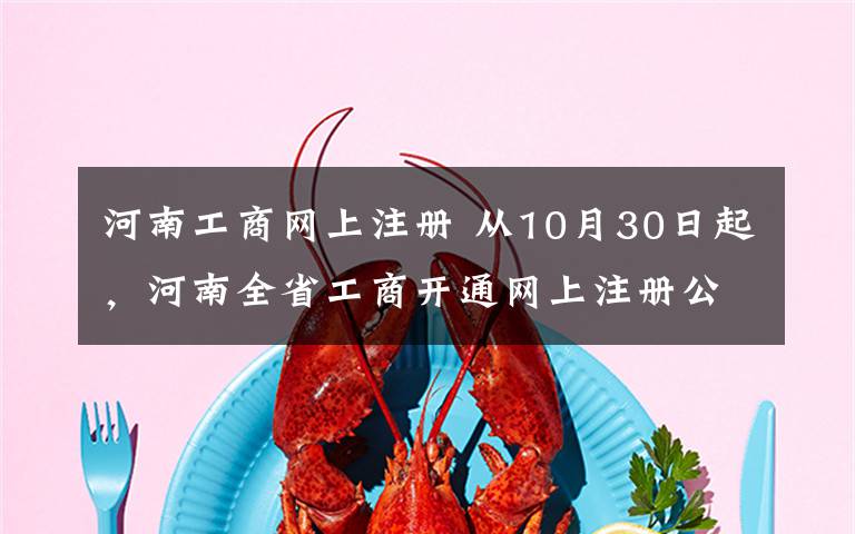 河南工商网上注册 从10月30日起，河南全省工商开通网上注册公司，附送超详细攻略！