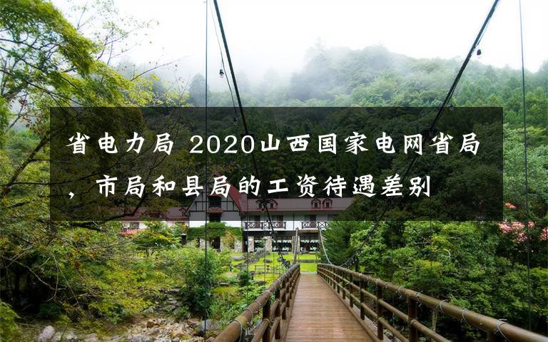 省电力局 2020山西国家电网省局，市局和县局的工资待遇差别