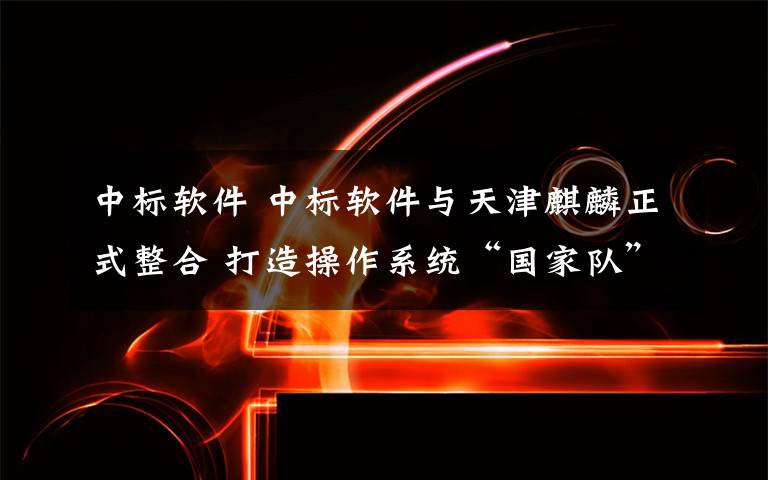 中标软件 中标软件与天津麒麟正式整合 打造操作系统“国家队”