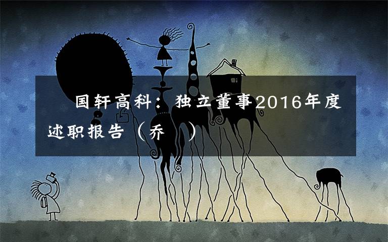 贇 国轩高科：独立董事2016年度述职报告（乔贇）