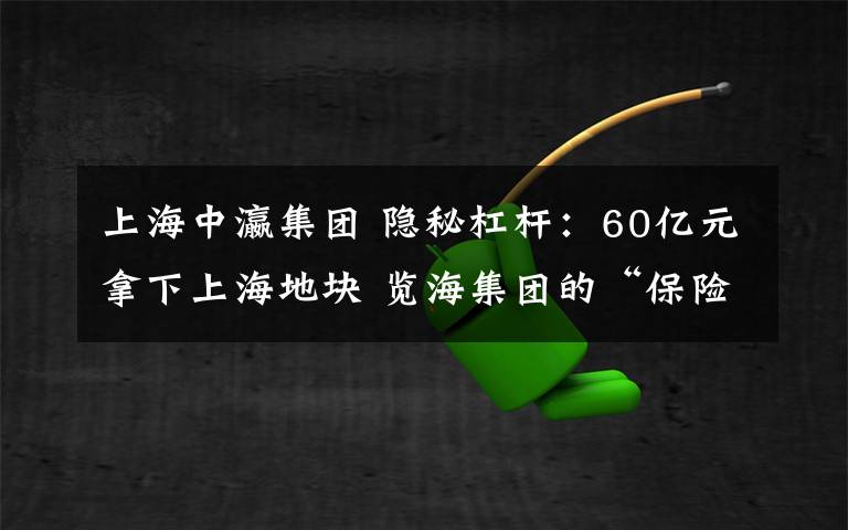 上海中瀛集团 隐秘杠杆：60亿元拿下上海地块 览海集团的“保险”游戏