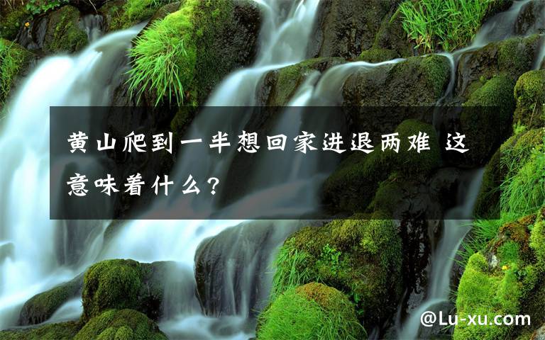 黄山爬到一半想回家进退两难 这意味着什么?