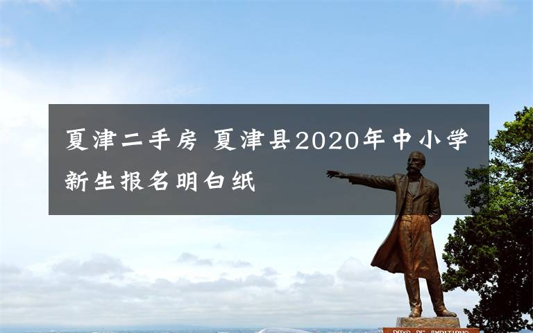 夏津二手房 夏津县2020年中小学新生报名明白纸