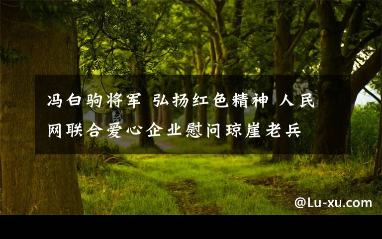 冯白驹将军 弘扬红色精神 人民网联合爱心企业慰问琼崖老兵