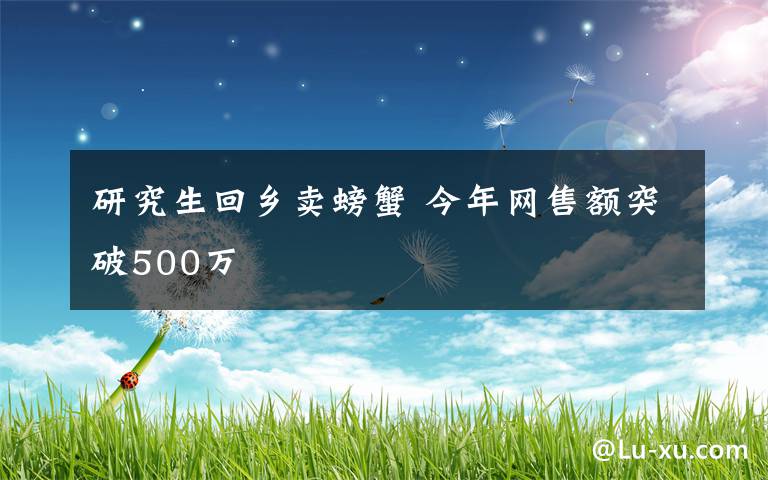 研究生回乡卖螃蟹 今年网售额突破500万