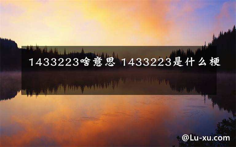 1433223啥意思 1433223是什么梗