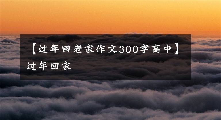 【过年回老家作文300字高中】过年回家