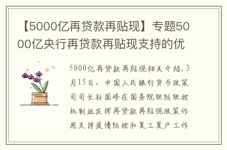 【5000亿再贷款再贴现】专题5000亿央行再贷款再贴现支持的优惠贷款已发放1075亿