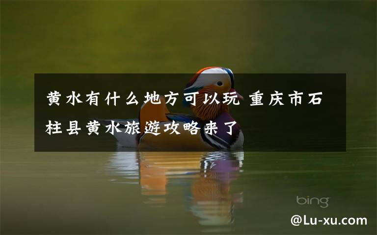 黄水有什么地方可以玩 重庆市石柱县黄水旅游攻略来了
