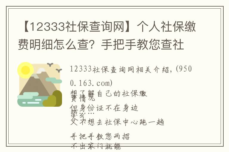 【12333社保查询网】个人社保缴费明细怎么查？手把手教您查社保