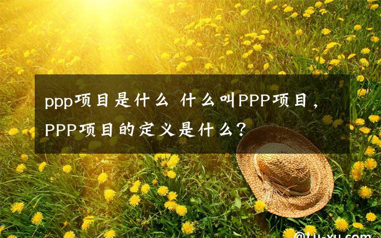 ppp项目是什么 什么叫PPP项目，PPP项目的定义是什么？