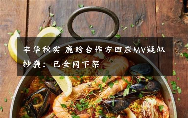 丰华秋实 鹿晗合作方回应MV疑似抄袭：已全网下架