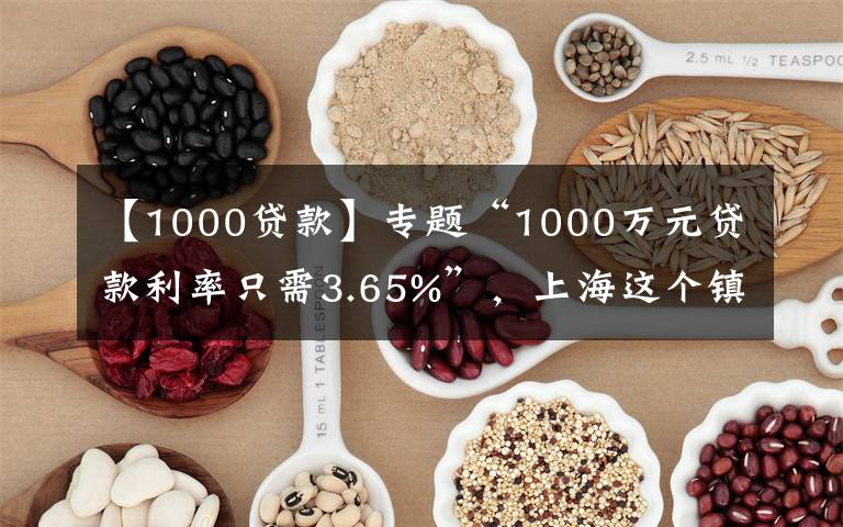 【1000贷款】专题“1000万元贷款利率只需3.65%”，上海这个镇推出一揽子惠企政策