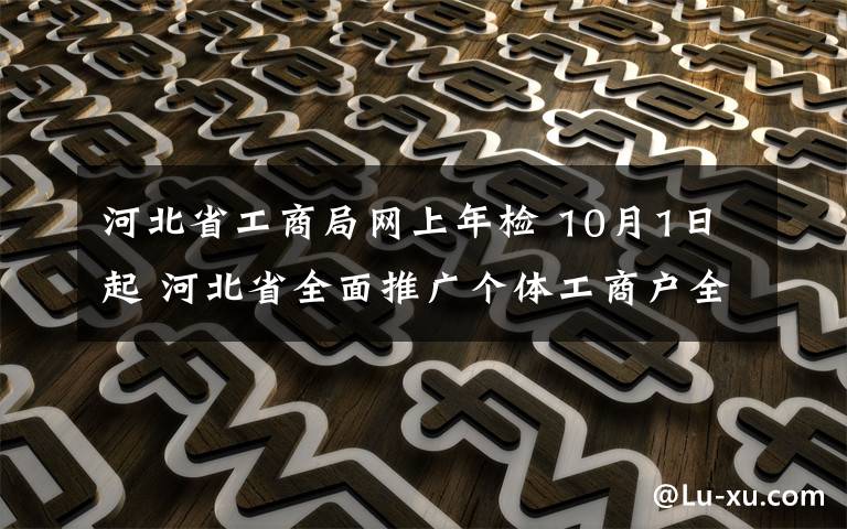 河北省工商局网上年检 10月1日起 河北省全面推广个体工商户全程电子化登记系统