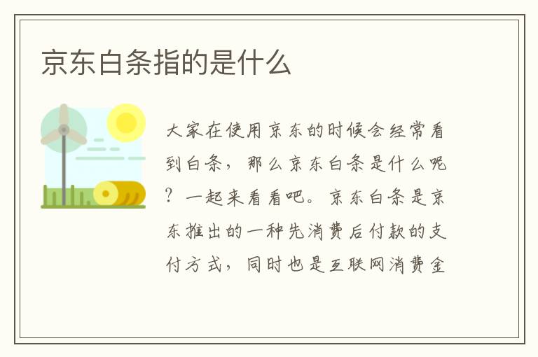 京东白条指的是什么