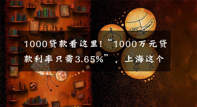 1000贷款看这里!“1000万元贷款利率只需3.65%”，上海这个镇推出一揽子惠企政策