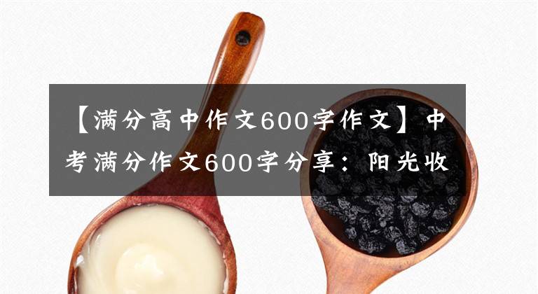 【满分高中作文600字作文】中考满分作文600字分享：阳光收获