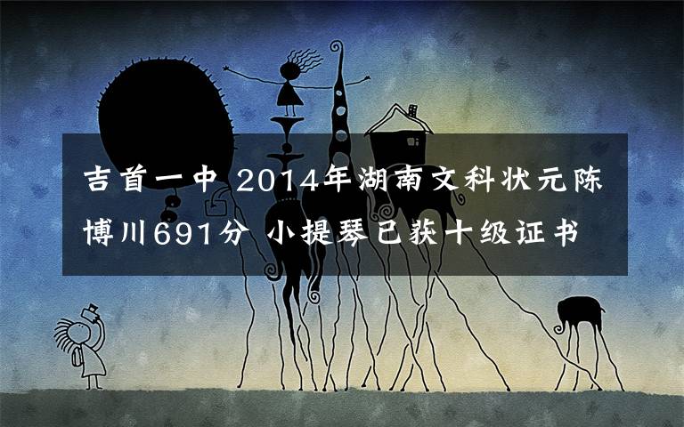 吉首一中 2014年湖南文科状元陈博川691分 小提琴已获十级证书