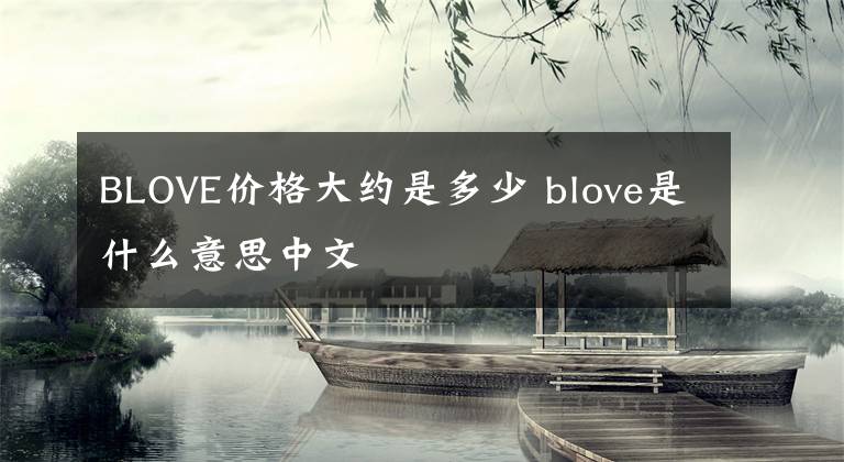 BLOVE价格大约是多少 blove是什么意思中文