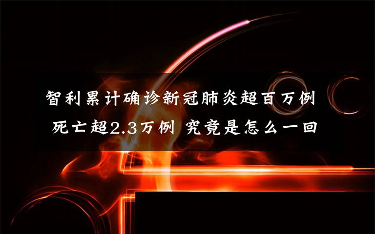 智利累计确诊新冠肺炎超百万例 死亡超2.3万例 究竟是怎么一回事?