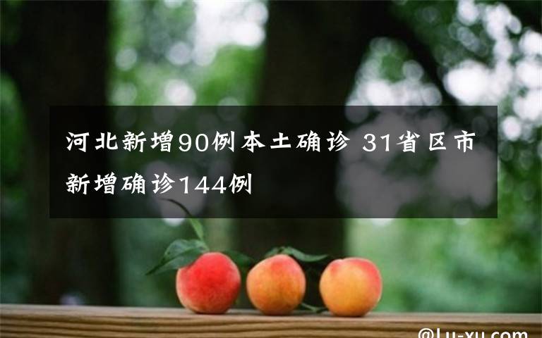 河北新增90例本土确诊 31省区市新增确诊144例