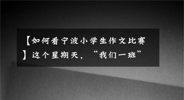 【如何看宁波小学生作文比赛】这个星期天，“我们一班”王老师来杭州讲课作文