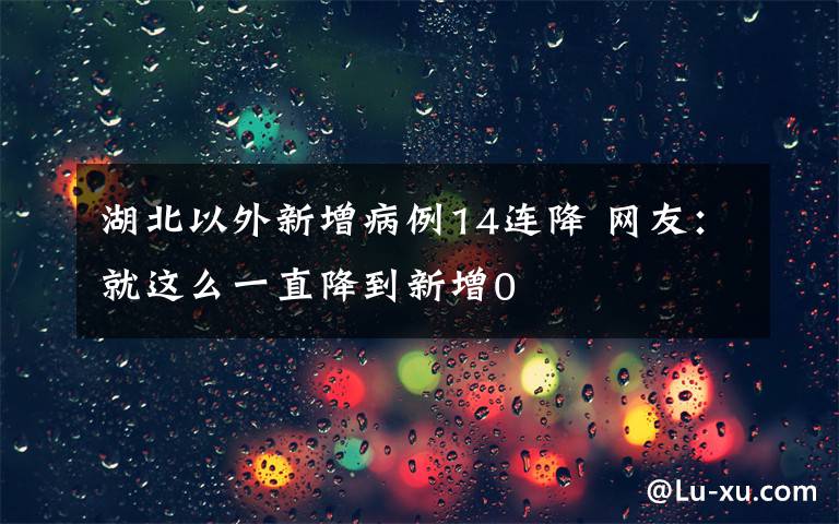 湖北以外新增病例14连降 网友：就这么一直降到新增0