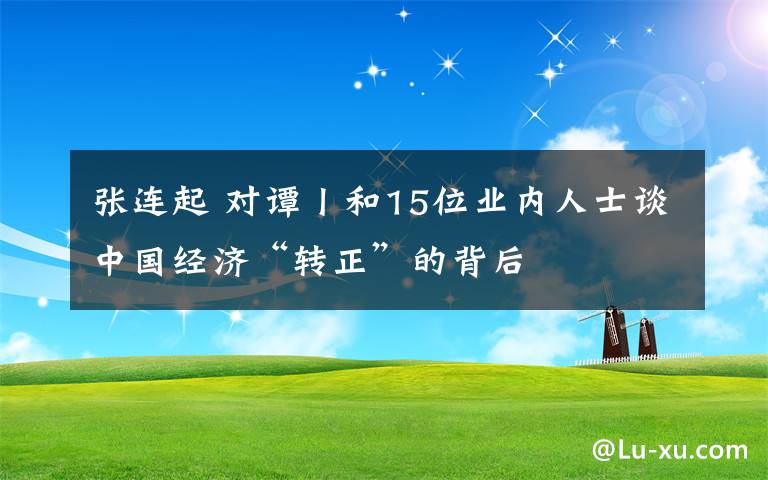 张连起 对谭丨和15位业内人士谈中国经济“转正”的背后