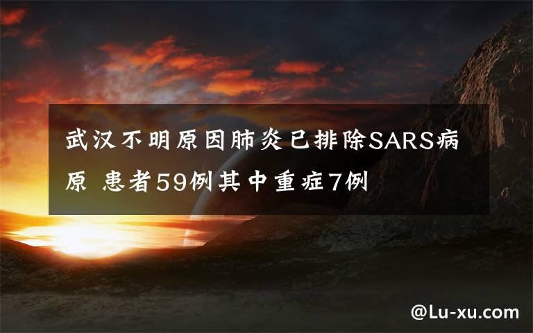 武汉不明原因肺炎已排除SARS病原 患者59例其中重症7例