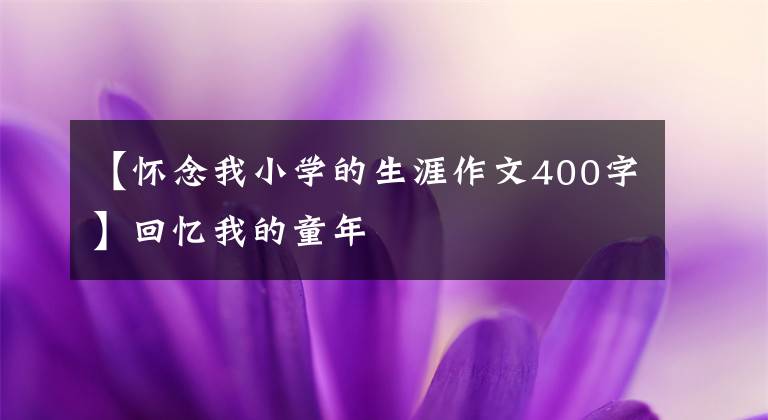 【怀念我小学的生涯作文400字】回忆我的童年