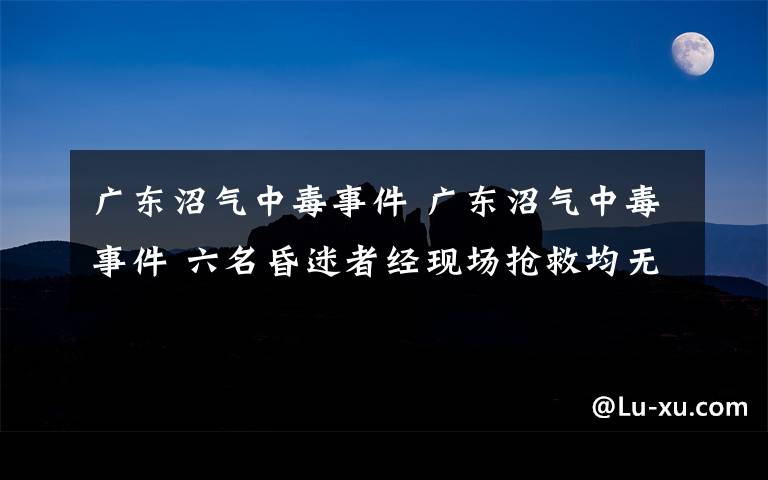 广东沼气中毒事件 广东沼气中毒事件 六名昏迷者经现场抢救均无效死亡