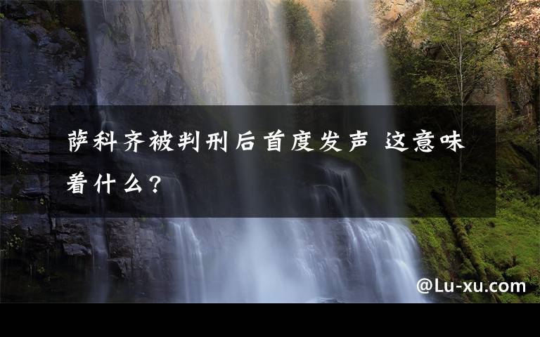 萨科齐被判刑后首度发声 这意味着什么?