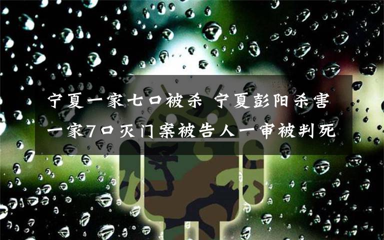 宁夏一家七口被杀 宁夏彭阳杀害一家7口灭门案被告人一审被判死刑