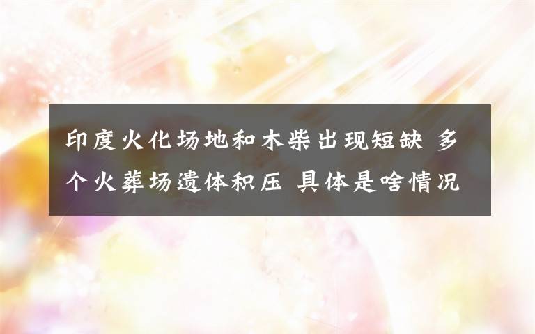 印度火化场地和木柴出现短缺 多个火葬场遗体积压 具体是啥情况?