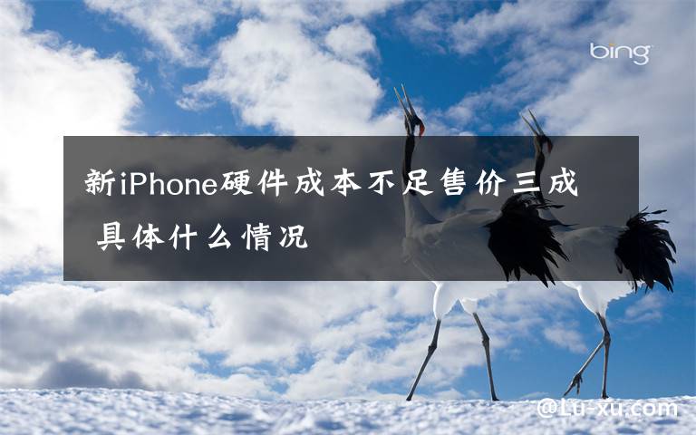 新iPhone硬件成本不足售价三成 具体什么情况