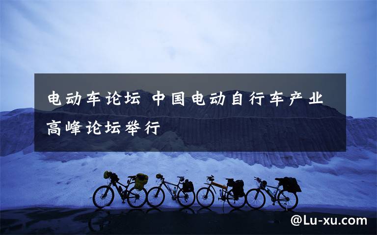 电动车论坛 中国电动自行车产业高峰论坛举行