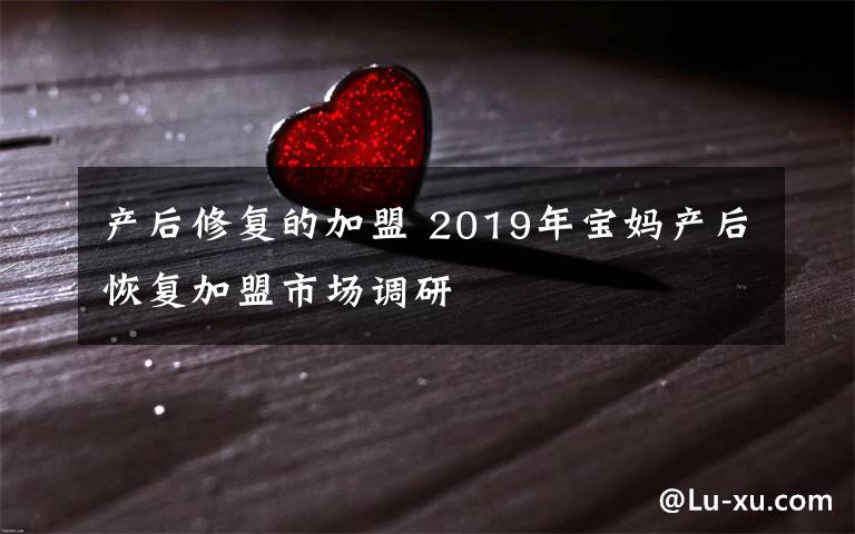 产后修复的加盟 2019年宝妈产后恢复加盟市场调研